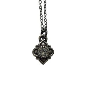 Brighton Alcazar Silver Pendant with Swarovski Crystal Adjustable Necklace